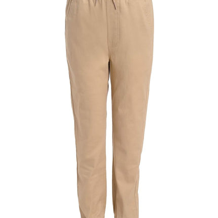 Nautica Boys' School Uniform Jogger Pants, Elastic Waistband with Drawstring Closure, Stretch Twill Fabric, Evan Khaki, 8 Husky