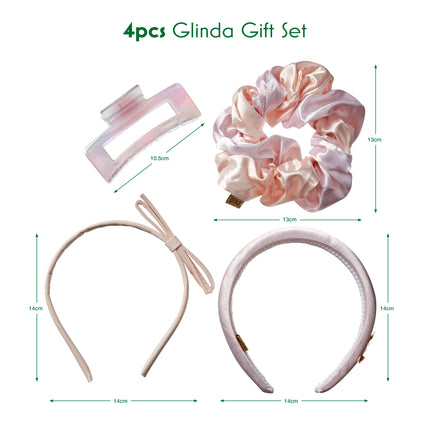 Caja de regalo Wicked Glinda - accesorios para el cabello para niñas - regalos para ella - accesorios para el cabello - Scunci by Conair - 4 piezas