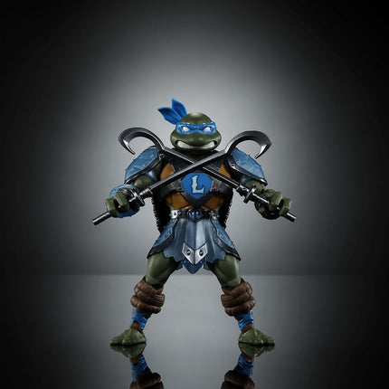 Masters of the Universe Origins Turtles of Grayskull Leonardo Reptile Wars Posable Action Figure, Teenage Mutant Ninja & Motu Crossover Hero Leo Toy