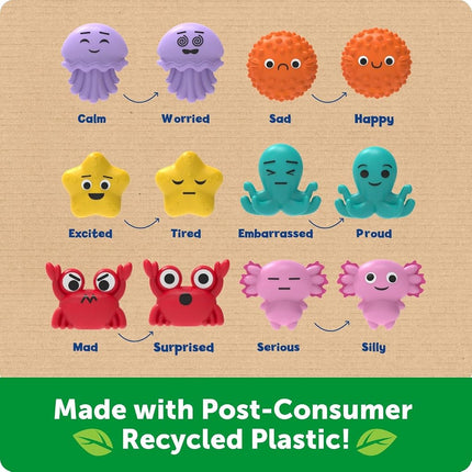 Learning Resources Ocean Emotion Seashells, Social Emotional Learning Activities, Sensory Calming Toys, Sorting and Stacking Toys, Ages 18 months+, 19 Pieces