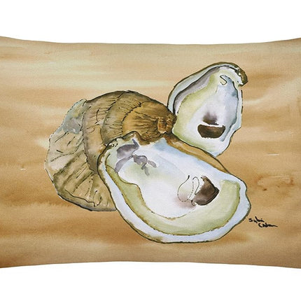 Caroline's Treasures 8160PW1216 Oyster Canvas Fabric Decorative Pillow, 12H x16W, multicolor