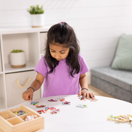 Melissa & Doug Vehicles Jigsaw Puzzles in a Box, Four Wooden Puzzles, Sturdy Wooden Storage Box, 12-Piece Puzzles [Toy] [Apr 18, 2007] Melissa & Doug