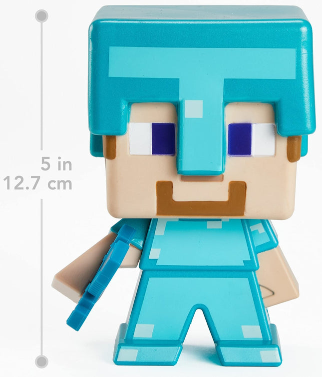 Minecraft 2021 Special Edition Figure – Large-Sized Steve in Diamond Armor for Minecraft Live Festival, Action Toy for Kids Ages 6 Years and Older