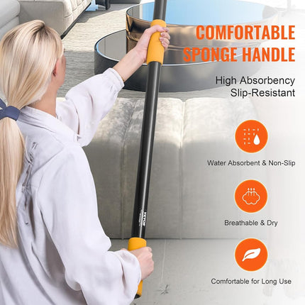 VEVOR Telescoping Extension Pole, 6-24 FT Multi-Purpose Extension Pole, Sturdy Aluminum Alloy Paint Extendable Pole with Flip-Lock Design, Telescopic Pole for Painting, Dusting and Cleaning