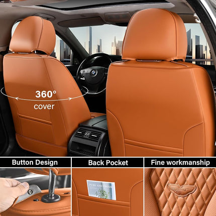 Coverado Seat Covers, Seat Covers 2 Seats, Brown Car Seat Cover Front Seats, Luxury Automotive Seat Covers, Front Car Seat Covers Leather Car Seat Protector