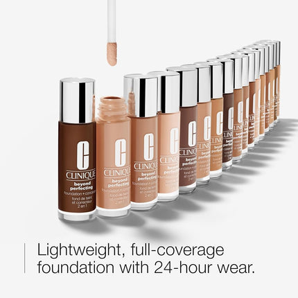 Clinique Beyond Perfecting Liquid Lightweight Full-Coverage Foundation + Concealer For Dry Combination To Oily Skin Types