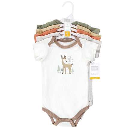 Hudson Baby Baby Cotton Bodysuits, Forest Deer, 18-24 Months