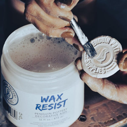 Penguin Pottery - Cera Cerámica Premium Resistente al Esmalte de Cerámica, Barbotina y Esmaltes de Cerámica - Alternativa a la Resistencia de Látex para Cerámica - Kit de Cerámica para Alfarería - 1