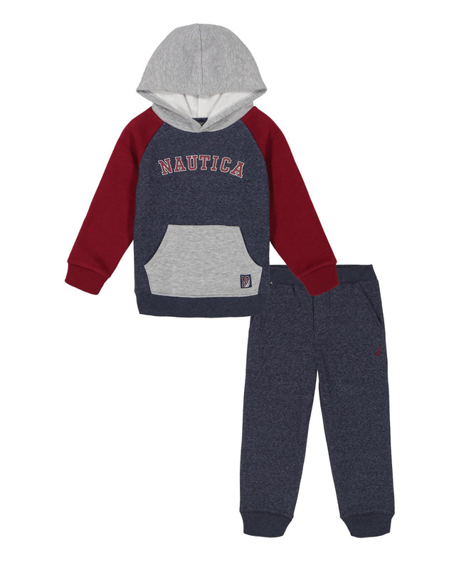 Nautica boys 2pc Fleece Pant Set, New Sport Navy/R