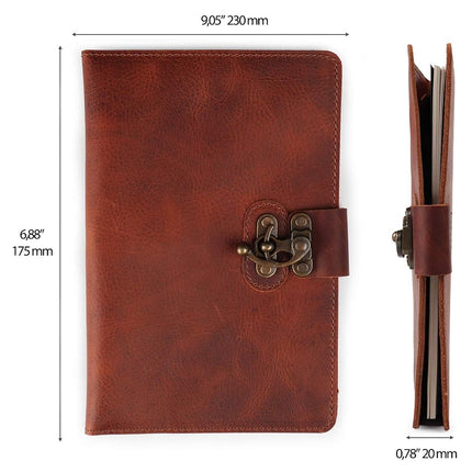 Londo Genuine Leather Portfolio Notepad Holder with Snap Closure, Large Organiser Business Padfolio