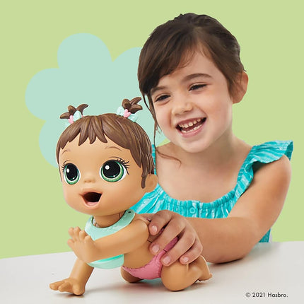 Baby Alive Lil' Snacks Doll - Eats & Poops, Snack-Themed 8-Inch Baby Doll, Brown Hair, Ages 3+