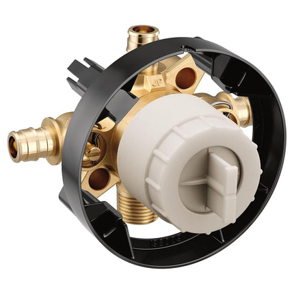 Moen U140CXS M-CORE 3-Series 4 Port Tub and Shower Mixing Valve with Cold Expansion PEX Connections and Stops, or Unfinished