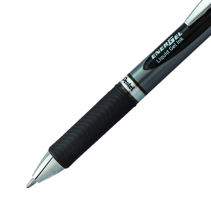 EnerGel XM rétractable, pointe de 1,0 mm, encre noire, paquet de 12 stylos