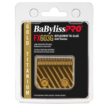 BaBylissPRO Barberology Gold Tri Replacement Blade for Hair Clippers (FX603G)