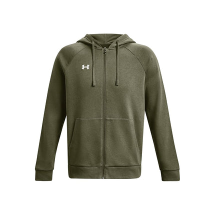 Under Armour Mens Rival Fleece Zip Hoodie - Marine OD Green / / White - XL