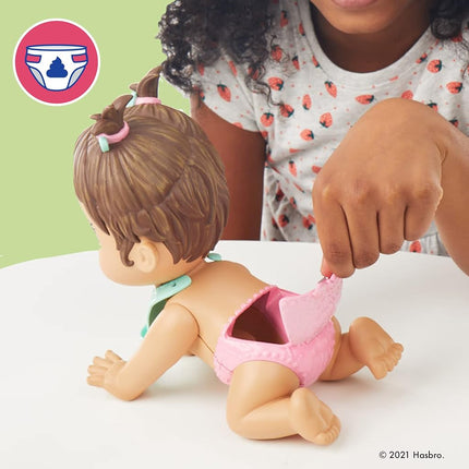Baby Alive Lil' Snacks Doll - Eats & Poops, Snack-Themed 8-Inch Baby Doll, Brown Hair, Ages 3+