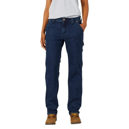 Dickies, Pantalón Carpenter recto de mezclilla, para mujer, Dark Stone WASH, 2/Regular