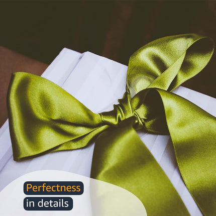 Morex Ribbon Double Face Satin Ribbon 1/8" X 500 YD Off White Ribbon for Gift Wrapping, Birthday Gift Cards, Satin Dress for Women, Silk Ribbons for Crafts, Wedding Gifts for Couple