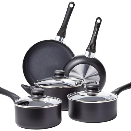 Amazon Basics Non-Stick Cookware Set, Pots and Pan