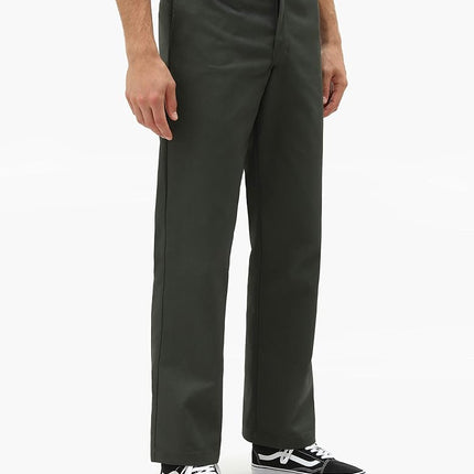 Pantalón de trabajo original Dickies 874 para hombre, color verde oliva, 32W x 34L