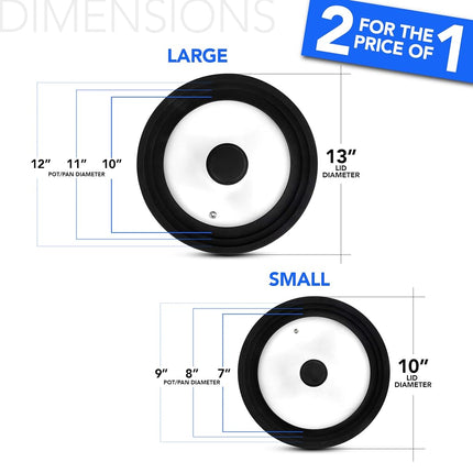 Modern Innovations Universal Lids 2 Pack Black