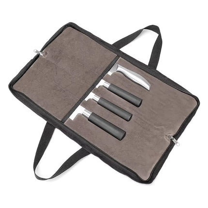 QEES Knife Roll,Heavy Duty Knife Bag,Waxed Canvas 