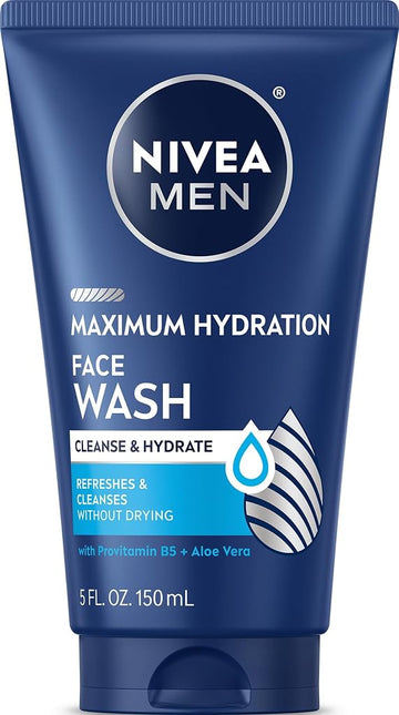 Nivea for Men Face Wash Cleans and Moisturizing with Menthol and Vitamin E, 5 Ounce Tube