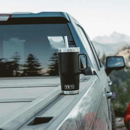 YETI Straw Lid for YETI Rambler 16 oz Pint, 20 oz Tumbler, 24 oz Mug, 25 oz Straw Mug, Shatter-proof and Dishwasher safe