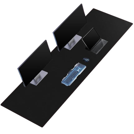 ZORESYN PU Leather Desk Mat Black 180x60cm Waterpr