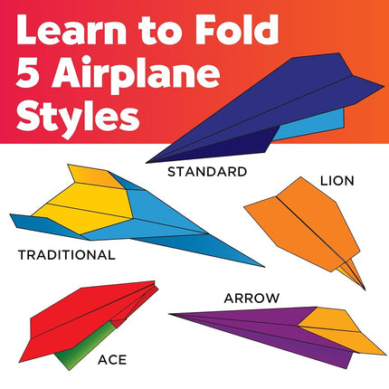 Creativity for Kids Stunt Squadron Avions en Papier Pliables et à Lancer : Créez 80 Avions en Papier, Kit Scientifique STEM pour Enfants, Kit de Bricolage Avions en Papier pour Enfants, Cadeaux et Jouets pour Garçons de 6 à 8 Ans et Plus
