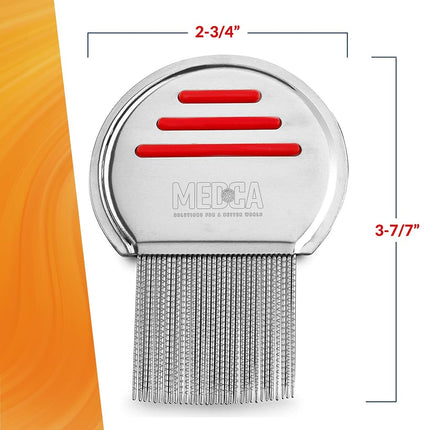 Lice Comb - (Pack of 12) Head Lice Treatment that's Individually Packaged Professional Stainless Steel Louse and Nit Combs Removes Eggs with Rounded Tips for Comfort