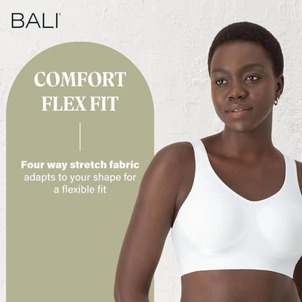 Bali Women's Comfort Revolution Shaping Wirefree Bras, White, S UK