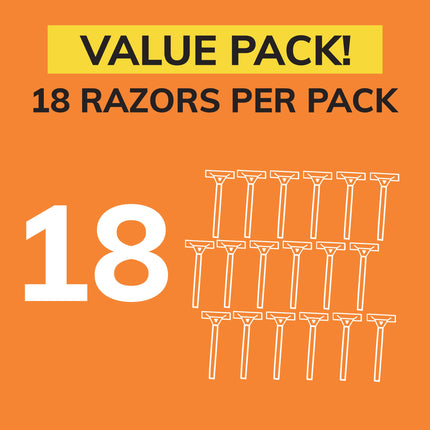Rasoirs jetables BIC Sensitive 2 pour homme avec 2 lames pour peaux sensibles, paquet économique de 18 rasoirs