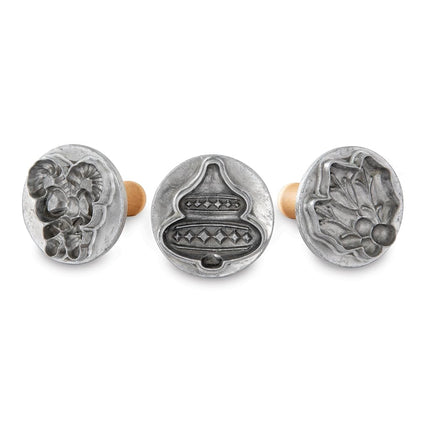 Nordic Ware Holiday 3D Cut-Out Cookie Stamps (Set of 3), Sturdy Cast Aluminium Cookie Stamp Set, Cookie Press Set Made in The USA, Sturdy and Durable Biscuit Maker Press Set, 01233