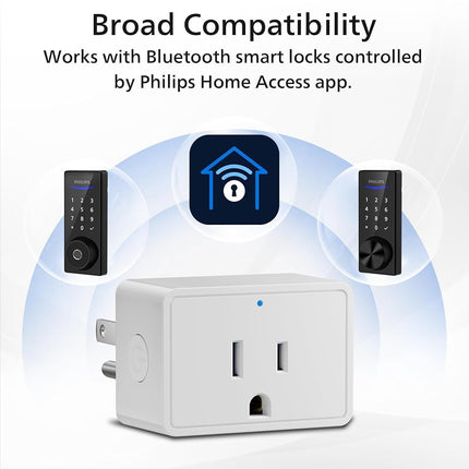 Philips Wi-Fi Gateway, Keyless Entry Remote Control and Bluetooth Lock Management, WiFi Bridge, Works with Alexa Google Home for Voice Control