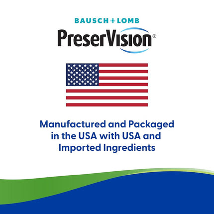 PreserVision Bausch + Lomb AREDS 2 Eye Vitamin & Mineral Supplement Soft Gels, 90 Count Bottle