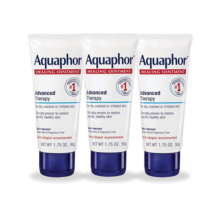 Aquaphor Healing Ointment - Protectant for Cracked Skin - Hands, Heels, Elbows, Lips, 1.75 oz, 3 Pack