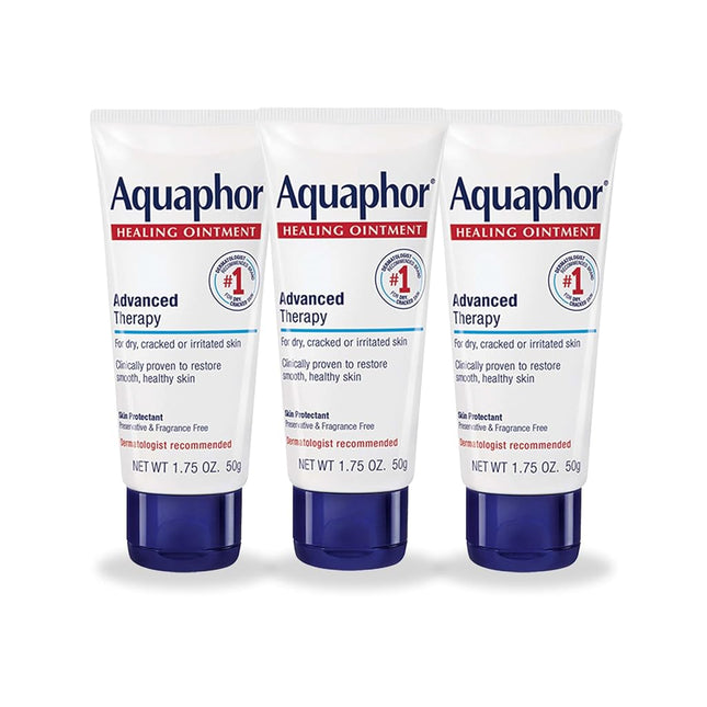 Aquaphor Healing Ointment - Protectant for Cracked Skin - Hands, Heels, Elbows, Lips, 1.75 oz, 3 Pack