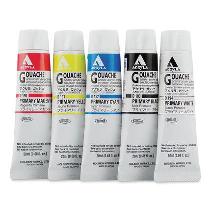 Holbein - Acryla Gouache 5-Color 20ml Mixing Color Set