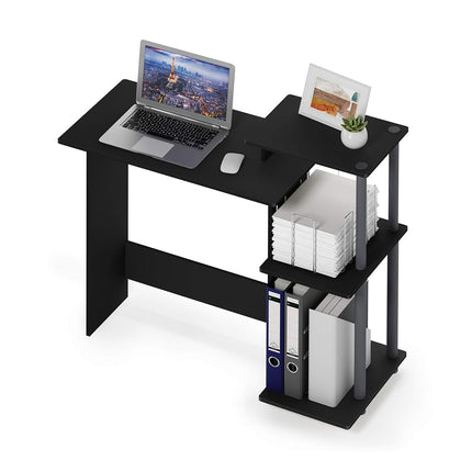 Furinno Efficient Home Laptop Notebook Computer Desk, Study Desk, Writing Desk, Black/Grey
