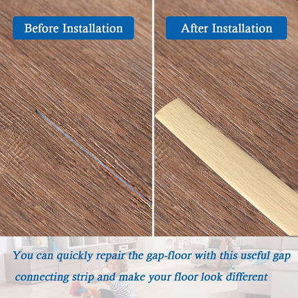 Floor Transition Strip Self Adhesive Flooring Transitions Laminate Cover Vinyl Flat Divider Elegant Wood Grain Design (7.6cm, 10Ft, Beige)