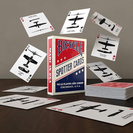 Authentically Reproduced WW II Spotter Playing Cards, Bicycle Brand, Red, MIS-0103R by Bicycle