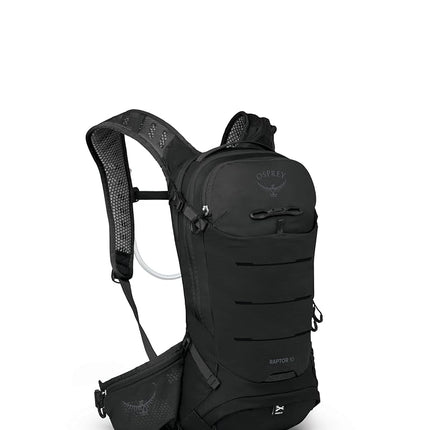 Osprey Raptor 10L Men's Mountain Biking Backpack with Hydraulics Reservoir, Black, Black, One Size, Mountain Biking Backpack With Hydraulics Reservoir
