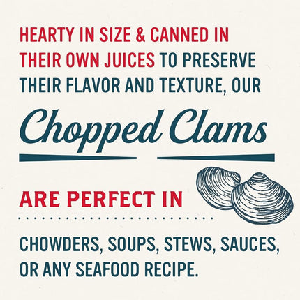 Snows Clam Chopped 6.5-Ounce Cans (Pack Of 12)
