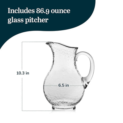 Libbey Yucatan Glass Pitcher, 86.9-Ounce