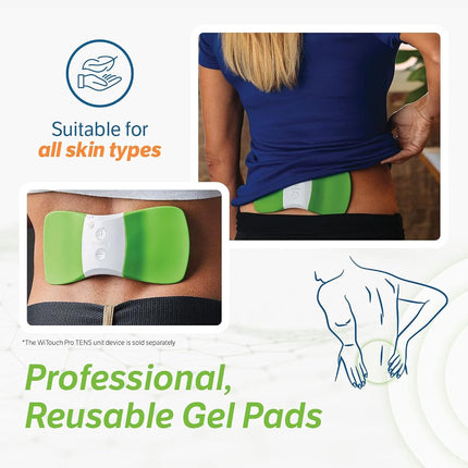 Hollywog Gel Pad Refills | WiTouch Pro & Aleve Direct Therapy TENS | Reusable | Sticky Pads for TENS Unit - 1 Pack of 10 Pads