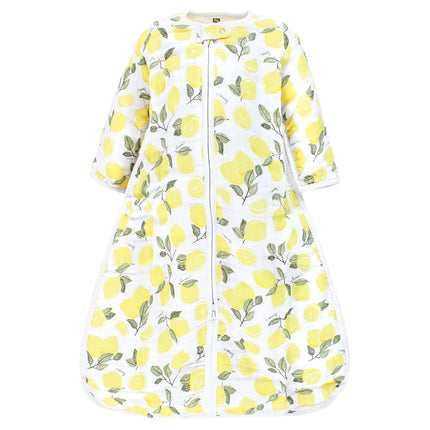 Gigoteuse en mousseline à manches longues unisexe Hudson Baby, Couverture portable, Sac de couchage, Citrons, 0-6 mois