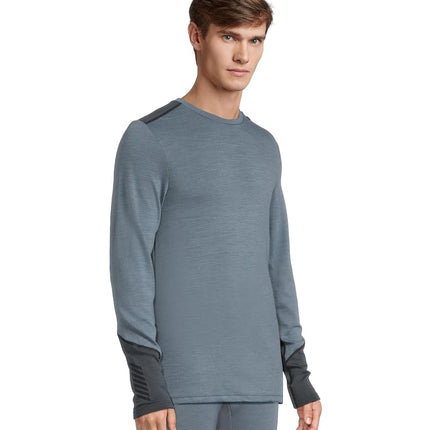 Helly Hansen Men's LIFA Merino Midweight Crew Base Layer, Washed Navy, XL