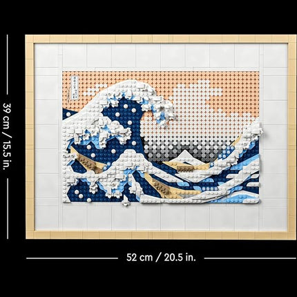 LEGO 31208 Art Hokusai – The Great Wave, 3D Japanese Wall Art Craft Kit, Framed Ocean Canvas, Creative Activity, Gifts for Adults, DIY Home, Office Decor