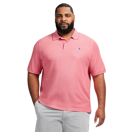 Izod Men's Advantage Performance Short Sleeve Fashion Polo Shirt, Dubarry, Medium